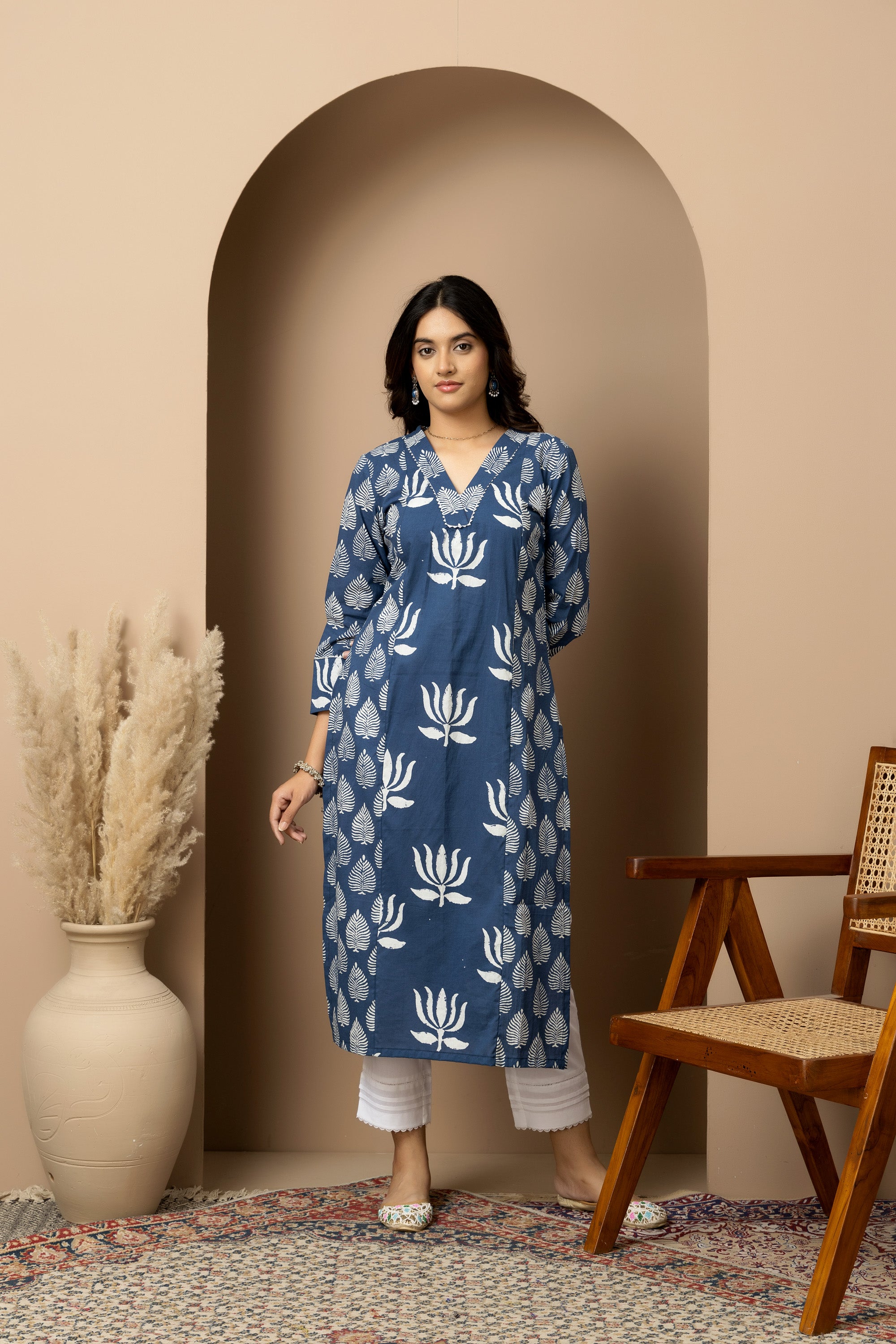 Neel Kamal- Jaipur hand block indigo Kurta
