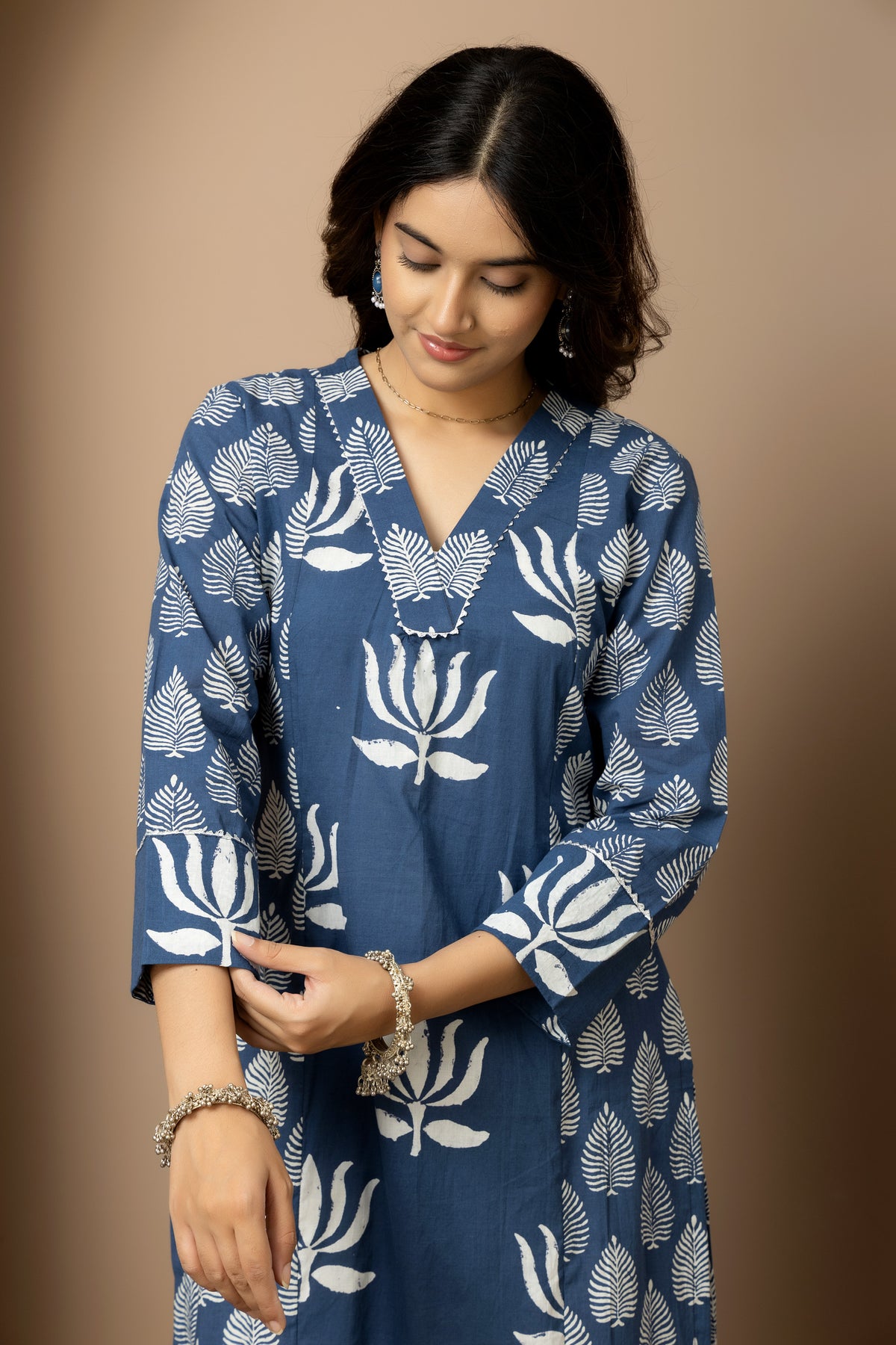 Neel Kamal- Jaipur hand block indigo Kurta