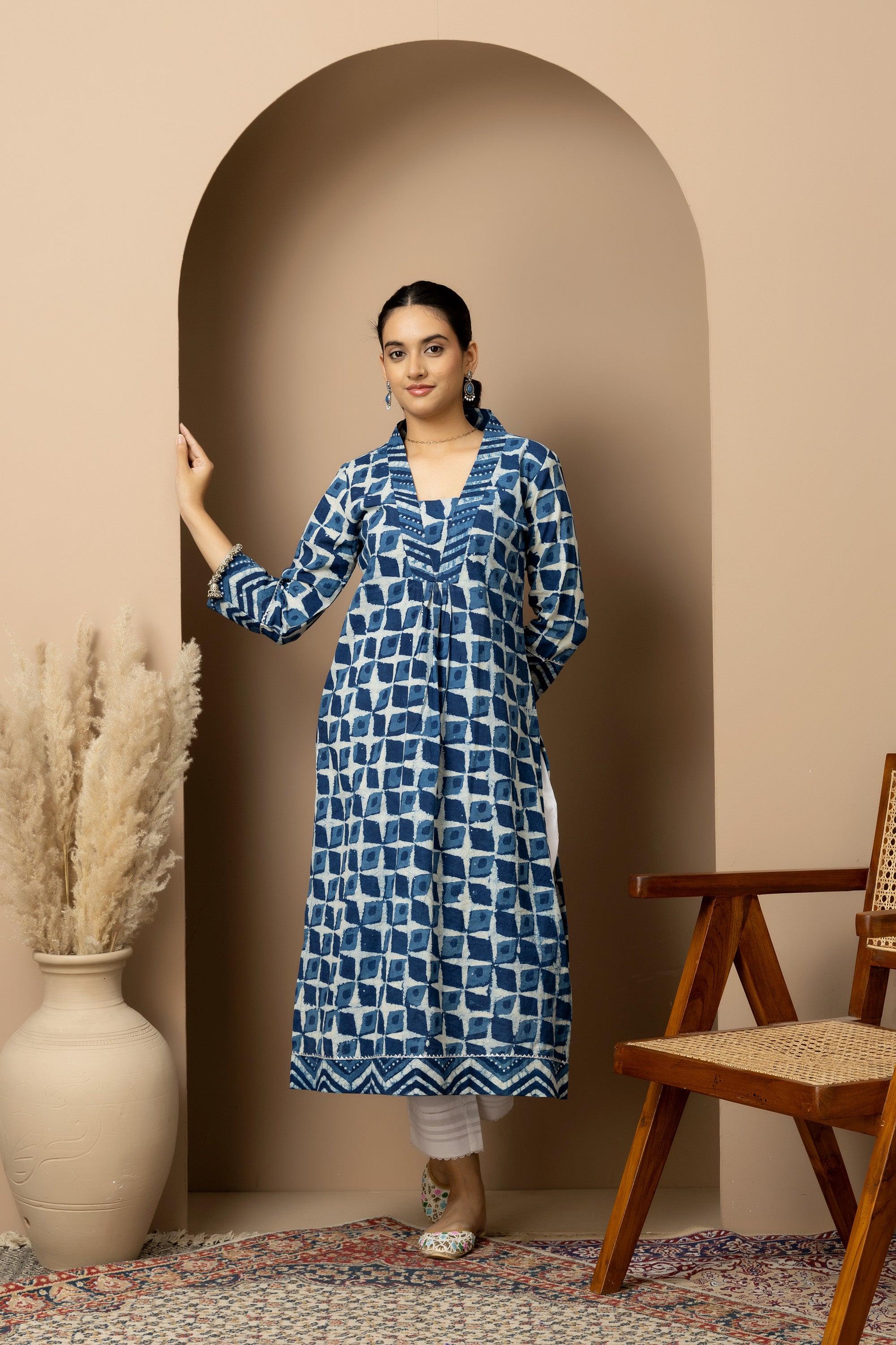 Neel Dhara- Jaipur hand block indigo Kurta