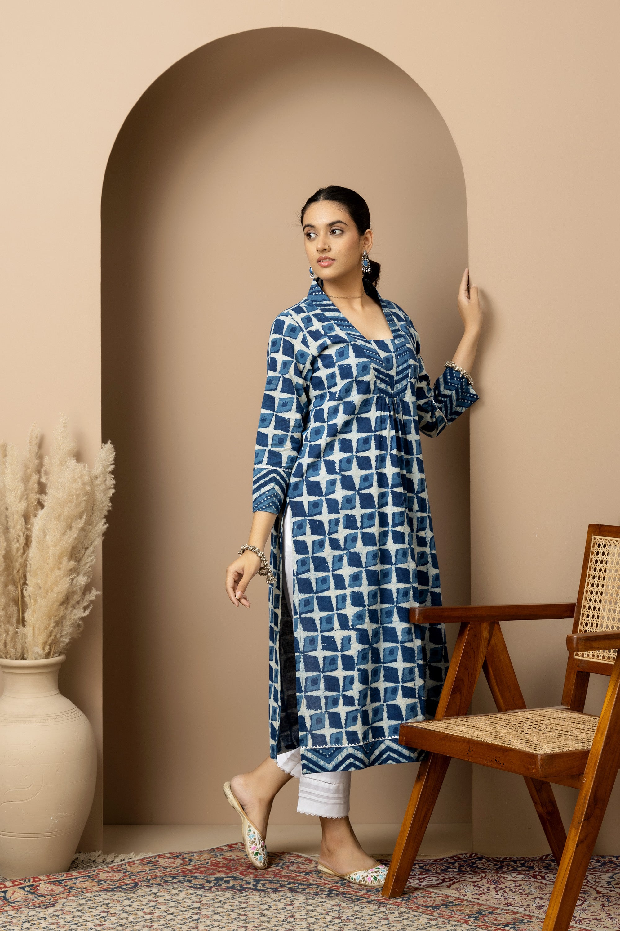 Neel Dhara- Jaipur hand block indigo Kurta