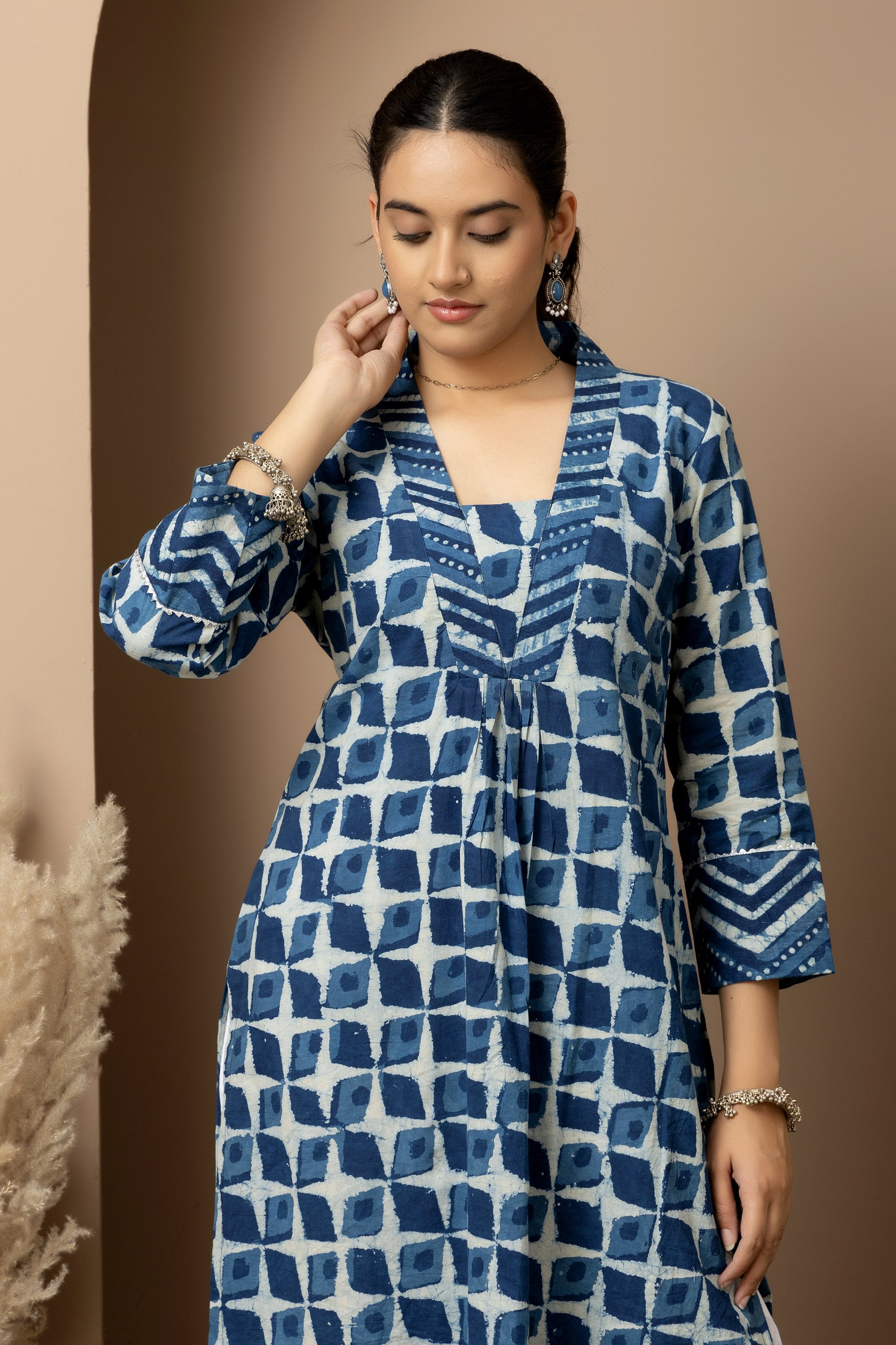 Neel Dhara- Jaipur hand block indigo Kurta