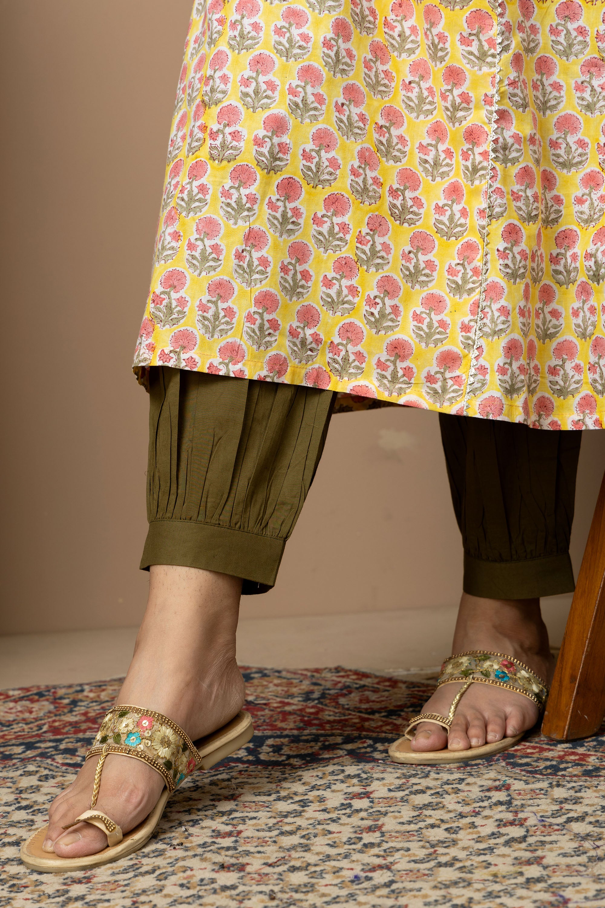 Dark olive green afgani pants