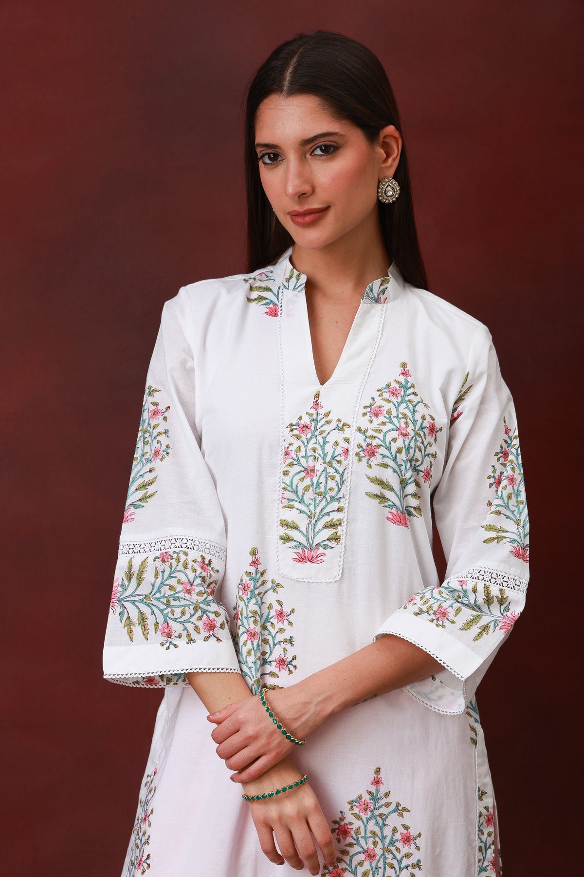 Chandini Gul Jaipur hand block floral cotton kurta
