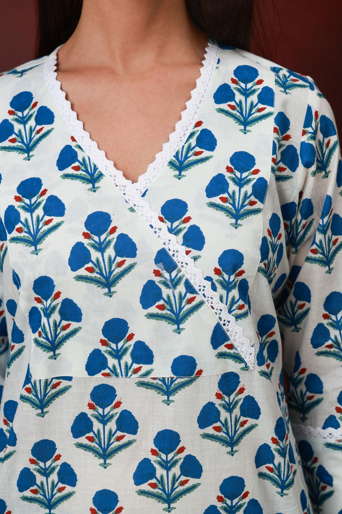 Neelanjali Jaipur hand block floral cotton kurta - view 4