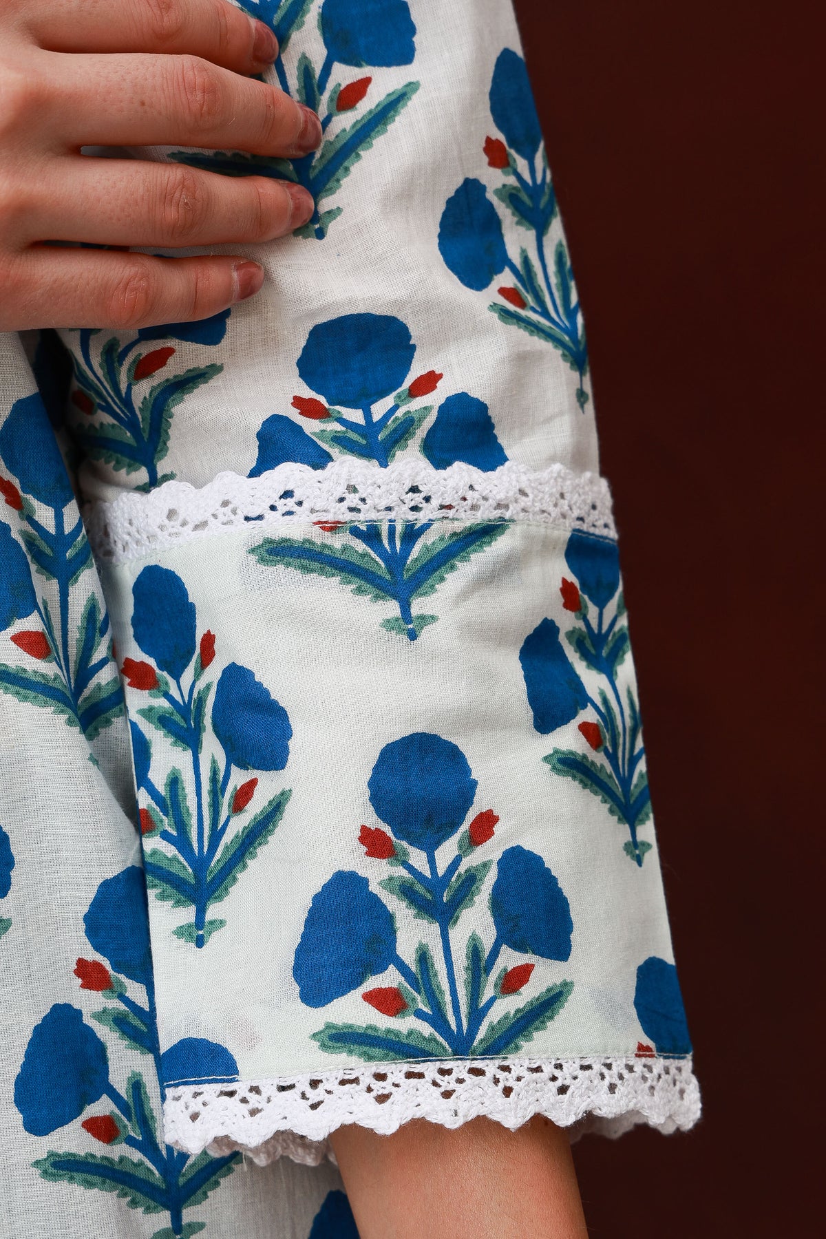 Neelanjali Jaipur hand block floral cotton kurta - view 5