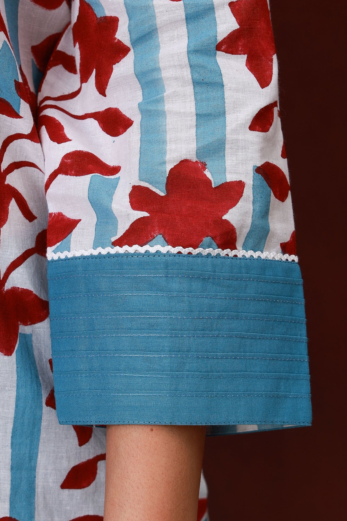 Neelam Jaipur hand block floral cotton kurta - view 4