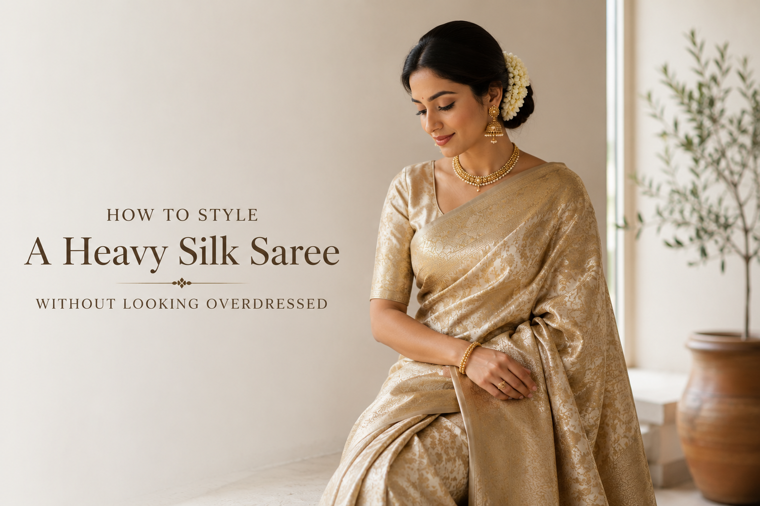 How to Style a Heavy Silk Saree Without Looking Overdressed