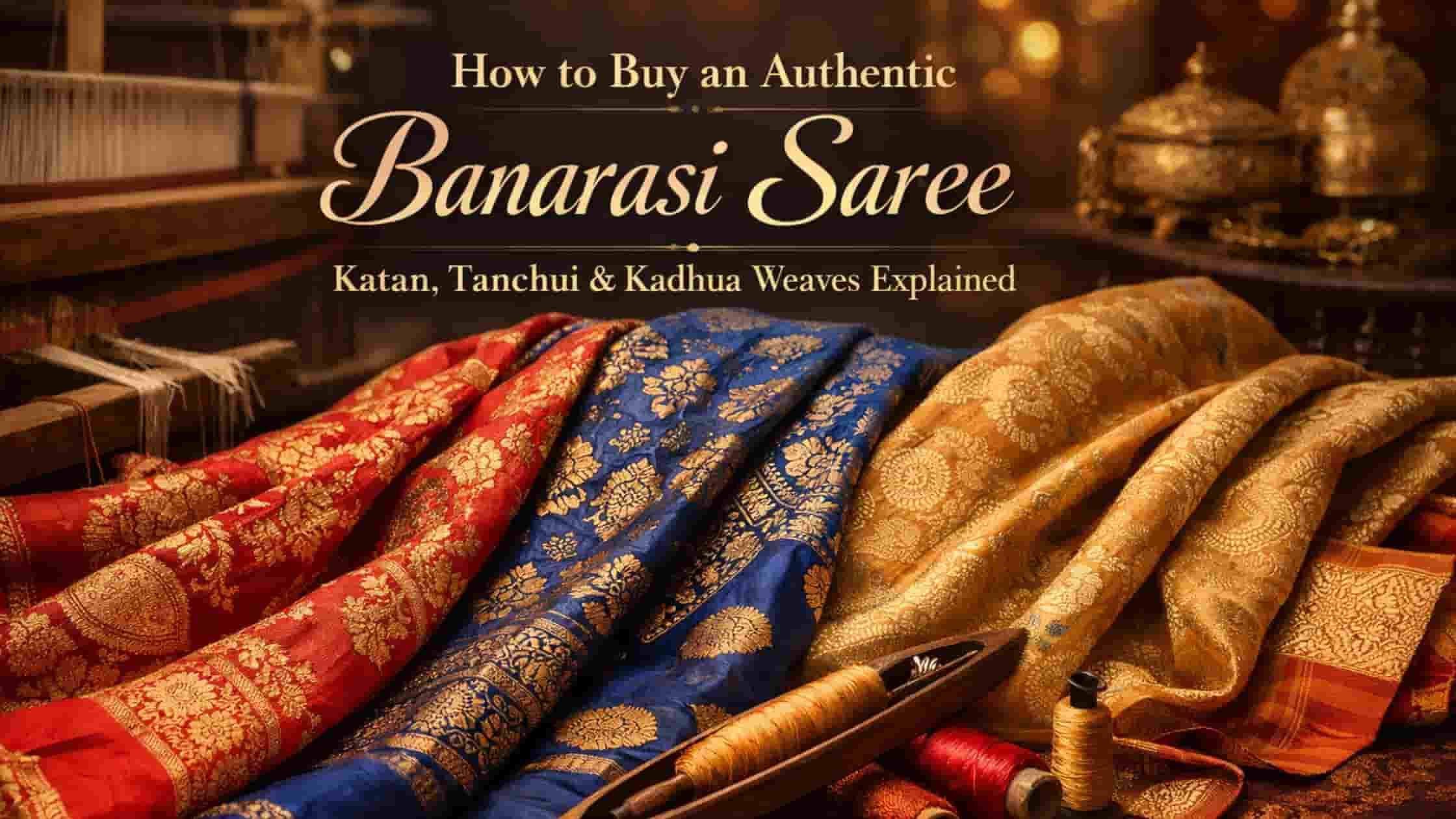 How to Buy an Authentic Banarasi Saree: Katan, Tanchui & Kadhua Weaves Explained
