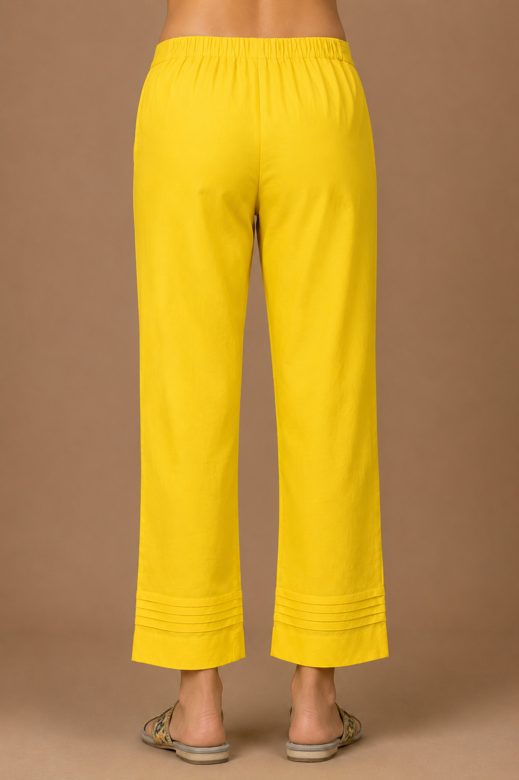 Amaltas bloom- Grey and yellow flower print kurta with yellow straight pants