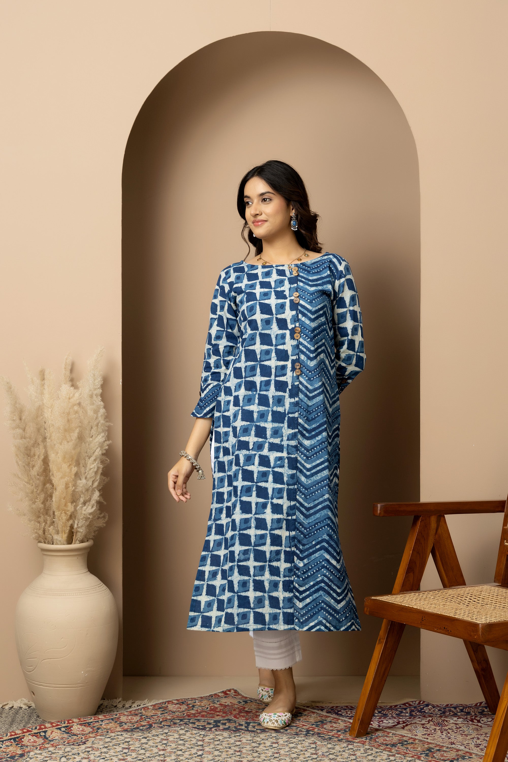 Neel Tara- Jaipur hand block indigo Kurta