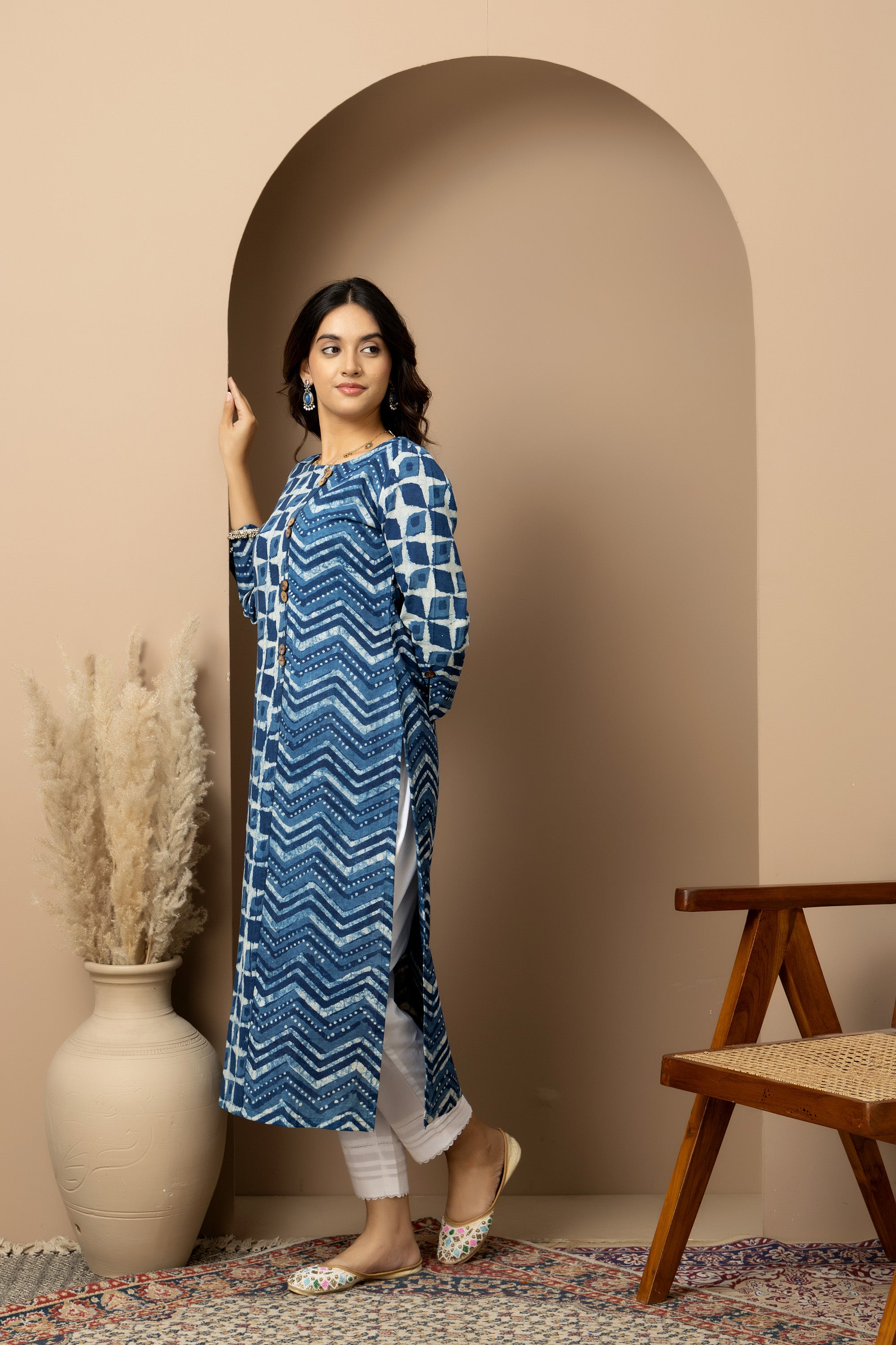 Neel Tara- Jaipur hand block indigo Kurta