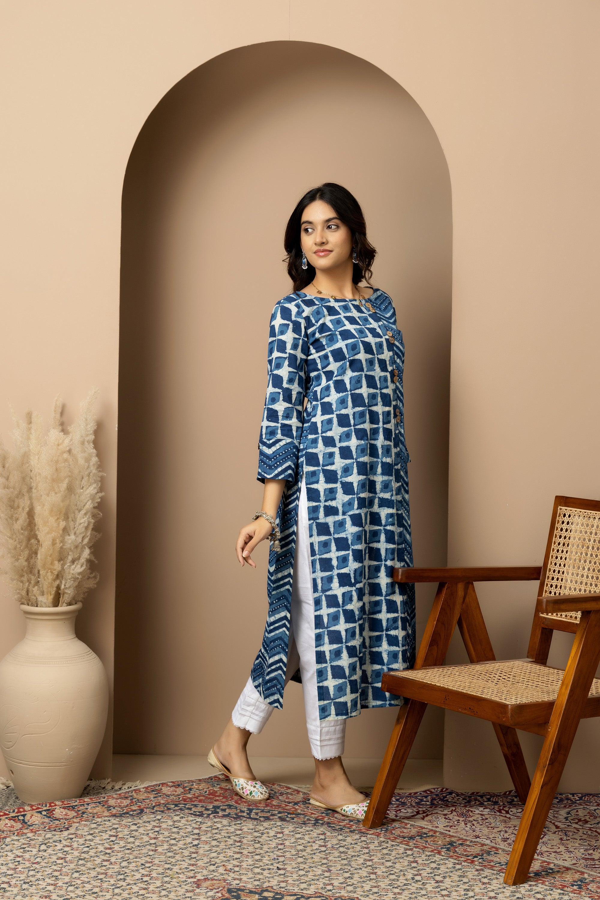 Neel Tara- Jaipur hand block indigo Kurta