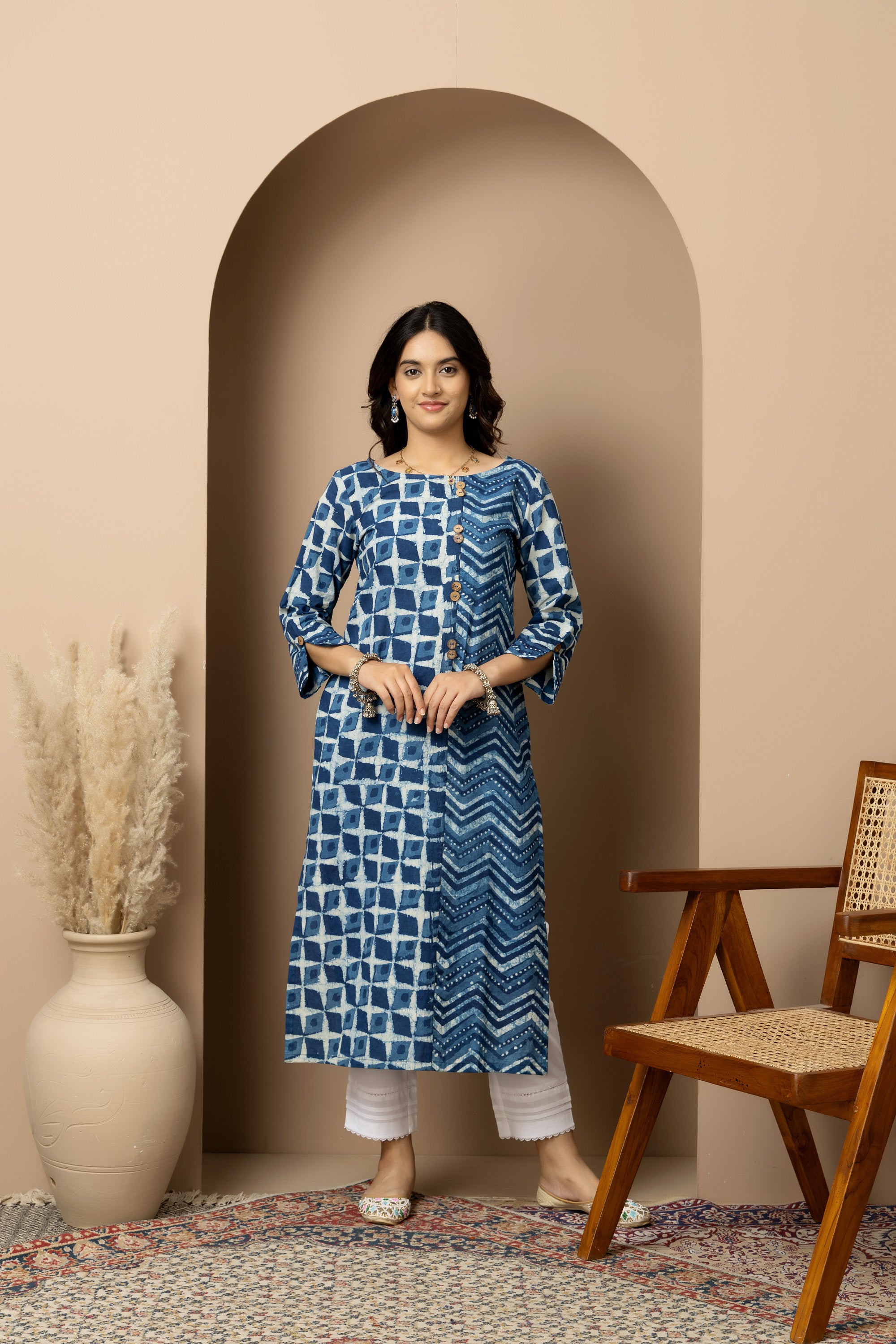 Neel Tara- Jaipur hand block indigo Kurta
