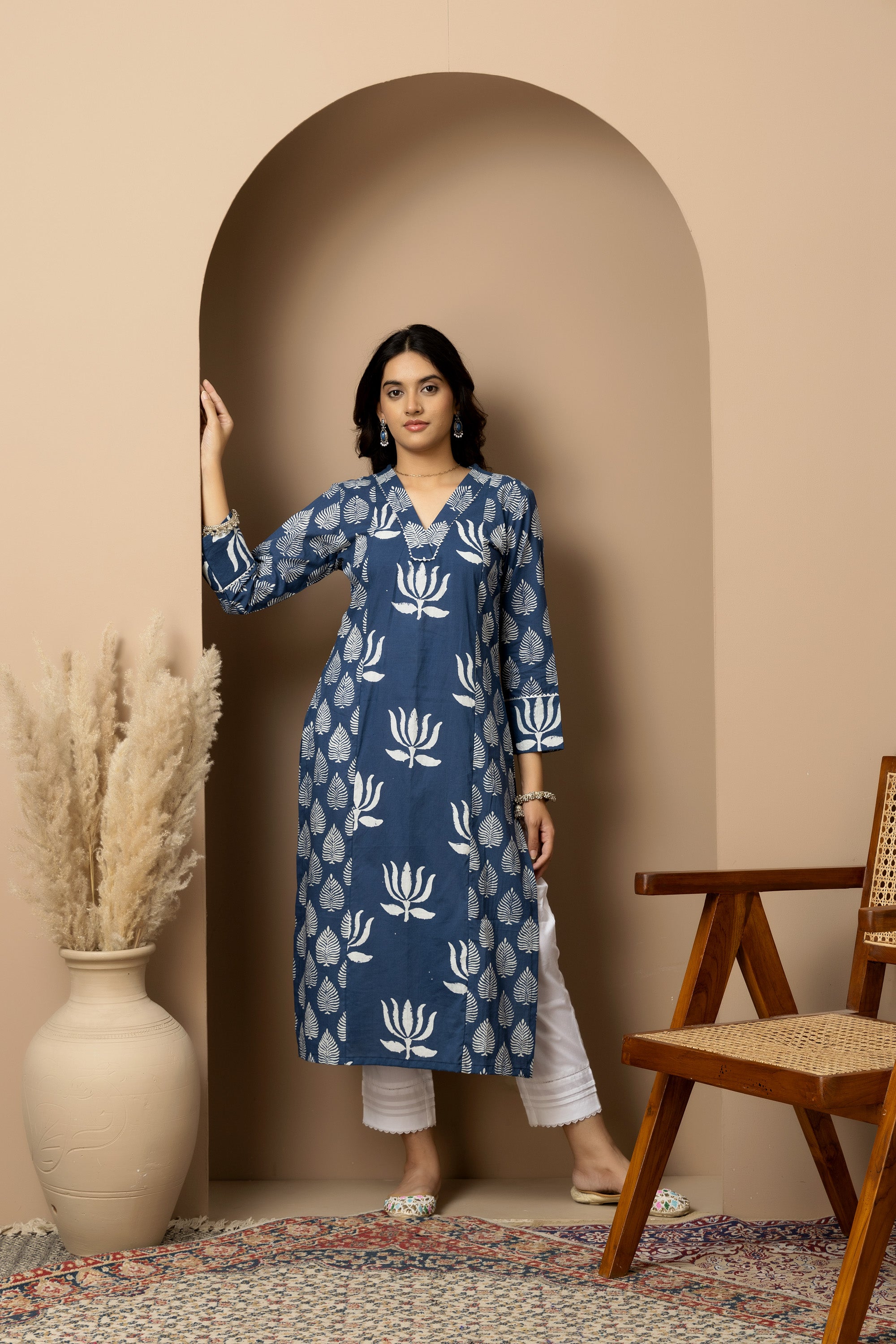 Neel Kamal- Jaipur hand block indigo Kurta