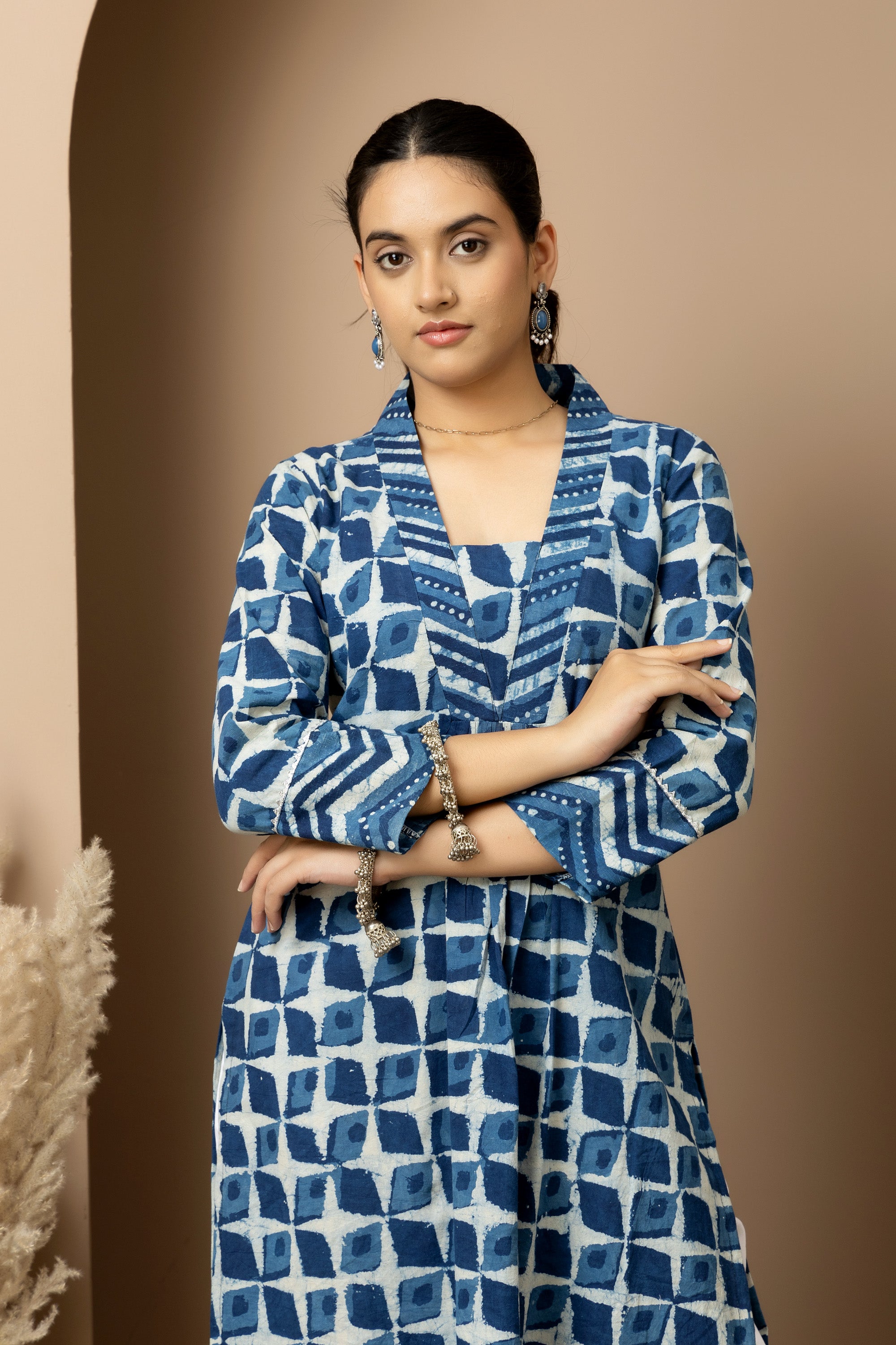 Neel Dhara- Jaipur hand block indigo Kurta