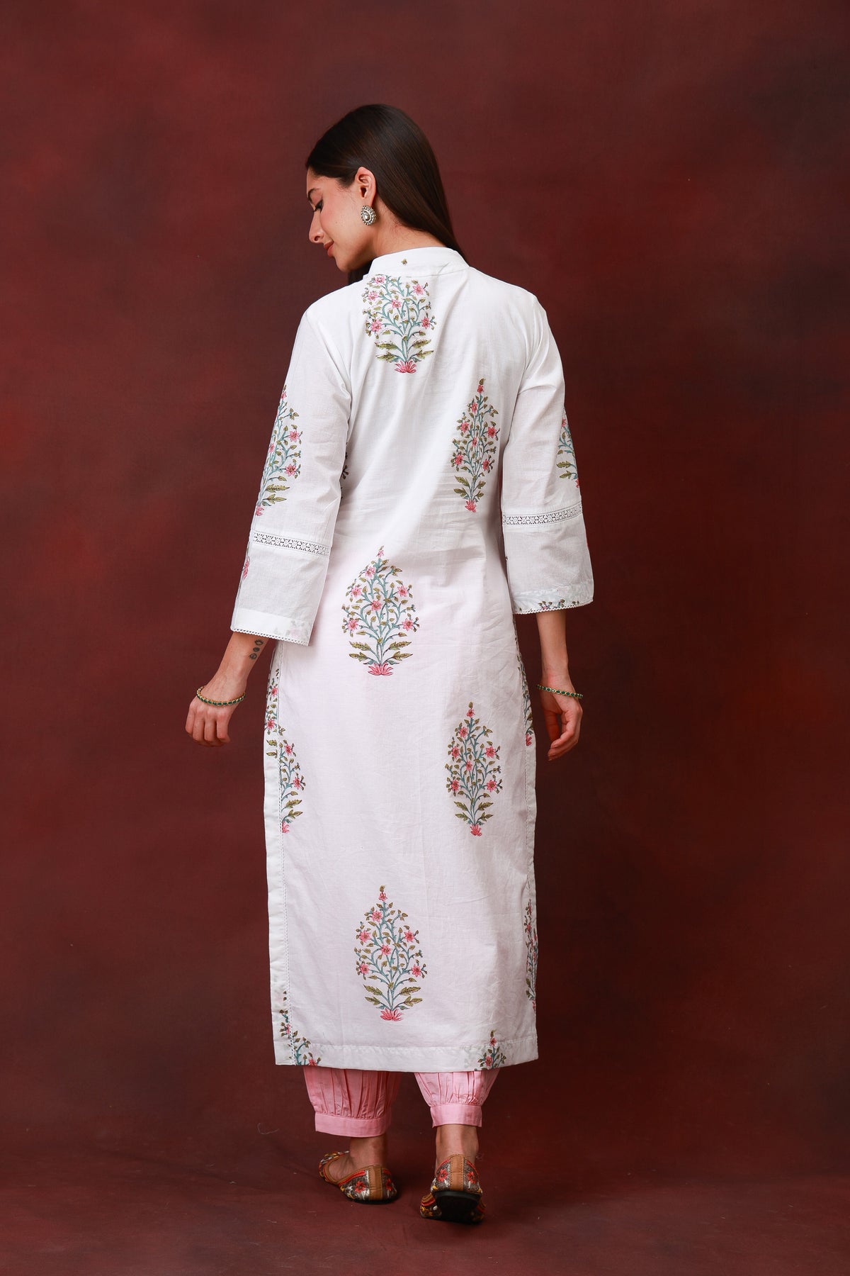 Chandini Gul Jaipur hand block floral cotton kurta - view 8